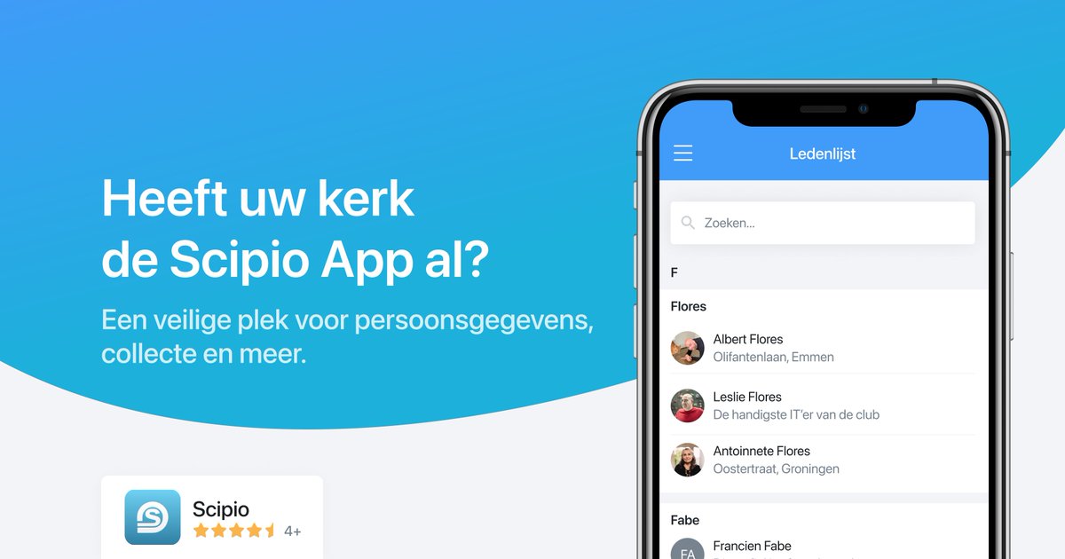 ScipioApp's tweet photo. Op zoek naar een AVG-veilige ledenlijst? #kerkapp #Scipio #AVG - https://t.co/3skaFKPsN1 https://t.co/f4mrnszyEB