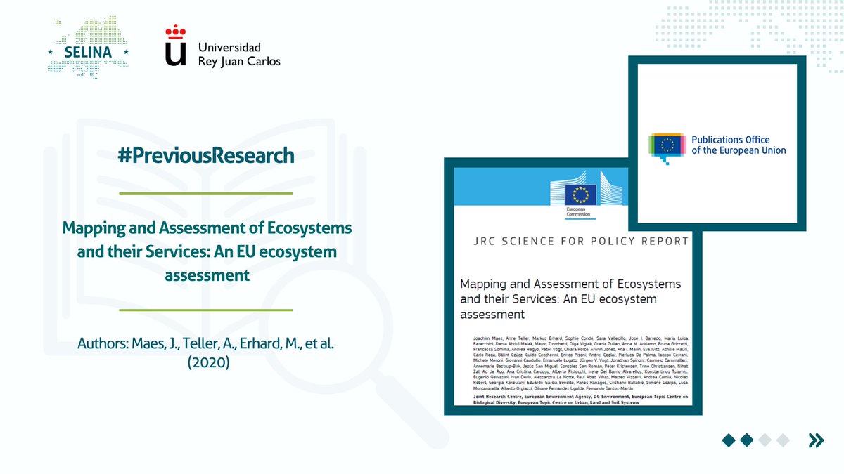 SELINAHorizonEU's tweet photo. 🤔 Want to learn more about mapping and assessment of #ecosystemservices in 🇪🇸 Spain and at the 🇪🇺 EU level? Check out the slides below 👇 and learn about these and more topics addressed in @urjc #PreviousResearch 📖.

#SELINAlibrary 🔗 https://t.co/S151GQ7F5A https://t.co/6NA3qFXbsz
