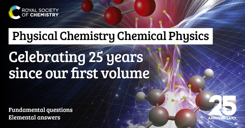 RoySocChem's tweet photo. In our blog post, we take a look at how @PCCP has developed over the past 25 years and announce some exciting plans for the future.