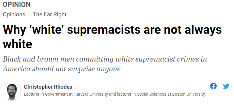 White Supremacy is more diverse than Harvard.