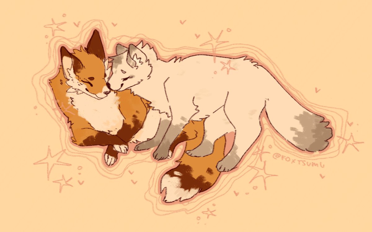 foxtsumu's tweet photo. more atsukita foxies for #AtsKtFluffWeek2023 because I can 🦊💖🌾 https://t.co/07qX7bknxv