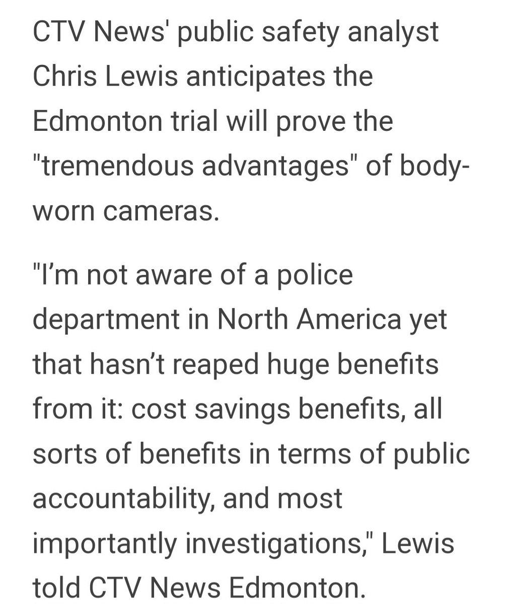 Great, and accurate, comments from @ChrisLewisLLS about the use of #BodyWornCameras #BWC in this article: