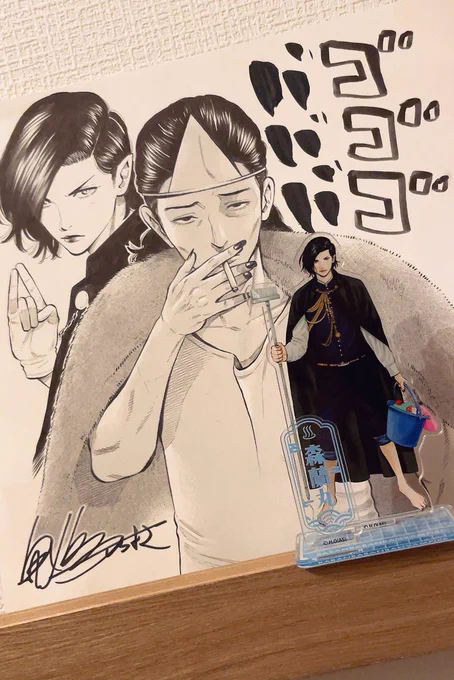 奥嶋先生@HiromasaOkujima から蘭様と正子の生原稿頂きました😭✨めちゃくちゃ綺麗で繊細な線で紡がれたスーパー圧ある正子👻笑!奥嶋先生ありがとうございます!ババンババンバンバンパイアとゴゴゴゴーゴーゴースト共に5巻発売中です🫶両方宜しくお願いします🤍 