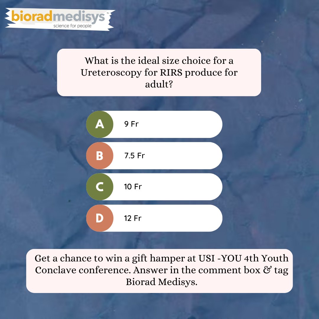 Get ready to win exiting gift hampers by answering the question below. Answer in the comment box & tag Biorad medisys. @usioffice @YouthUSI #bioradmedisys #scienceforpeople #usi #YOU #luckywinner #conference #Doctor