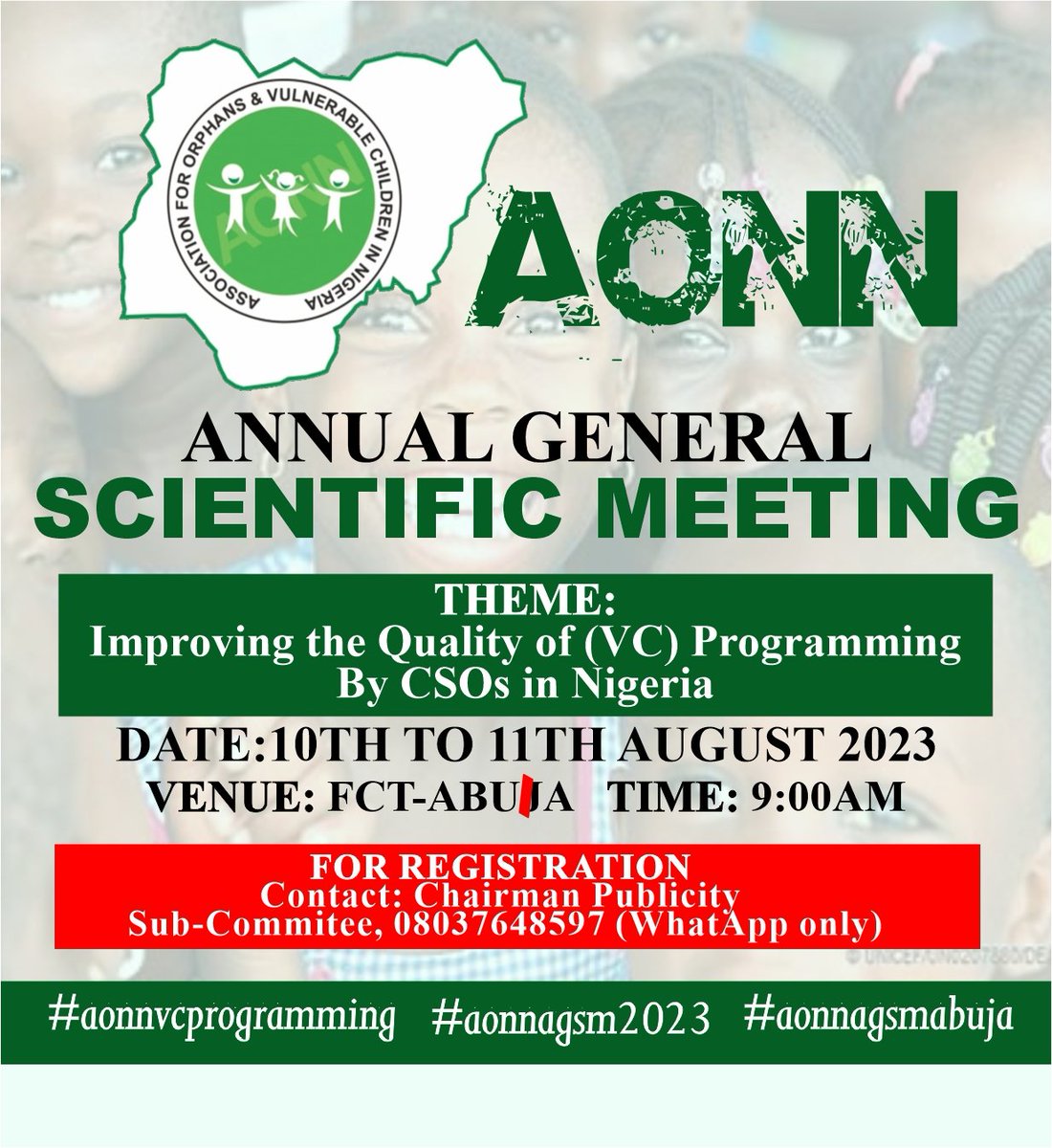 <a href="/AONN_NG/">Association for OVC Nigeria.</a> greatest gathering of people all over Nigeria to learn about better VC programming and some of the best practices all the world over
