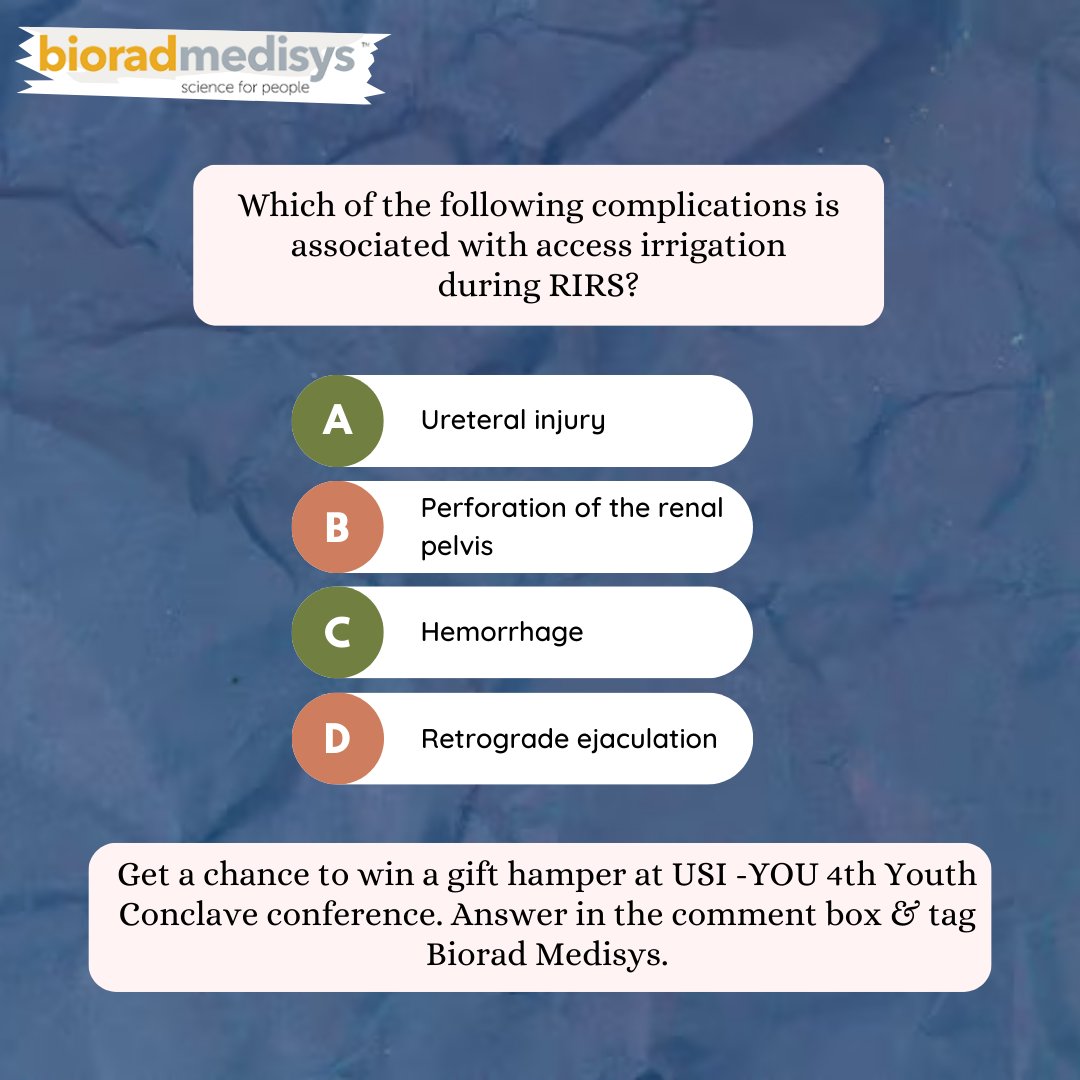 Get ready to win exiting gift hampers by answering the question below. Answer in the comment box & tag Biorad medisys. @usioffice @YouthUSI #bioradmedisys #scienceforpeople #usi #YOU #luckywinner #conference #Doctor