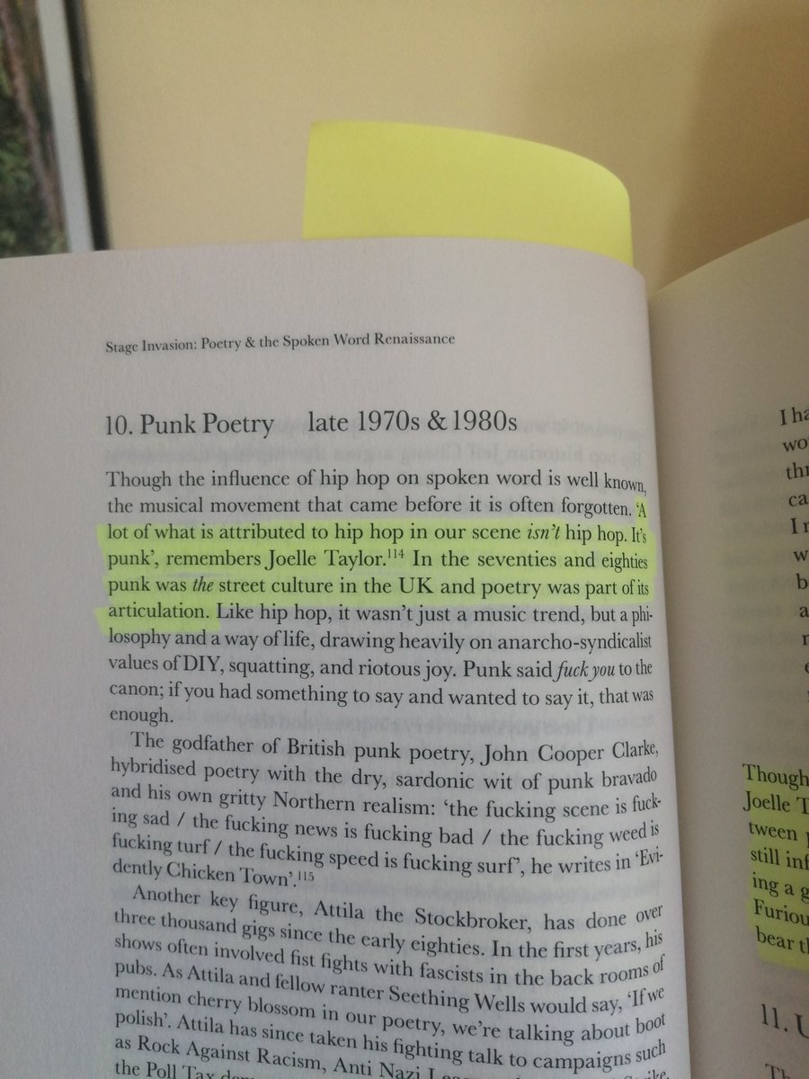 And I love this section about the specific flavour of the nascent UK scene, informed more by the spirit of punk, anarchic cabaret and dub poets of the Caribbean than the hip hop of our US counterparts - YouTube is perhaps one reason there's more homogeneity in style now