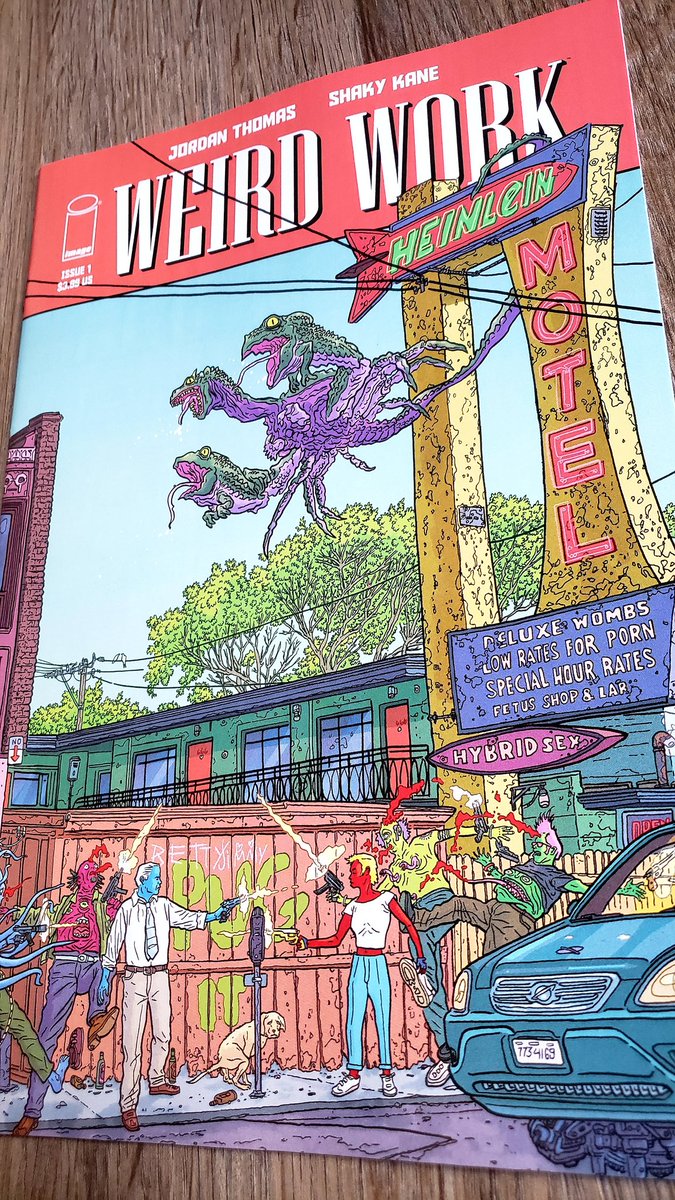 comics_chasing's tweet photo. Oohh this book is so much fun! Sci-fi, noir with a fresh art style. This book is incredible! 

@Jordan_J_Thomas @shaky_kane @ImageComics #weirdwork https://t.co/e4d0wSI1il