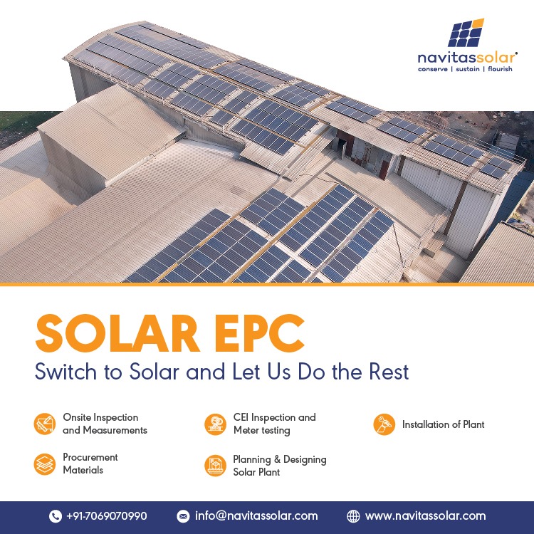 At Navitas Solar, experience our commitment to delivering exceptional EPC solutions for your solar ventures. For more details, Visit us at:navitassolar.com Or write to us at:info@navitassolar.com Or call us at +91 70690 70990 #NavitasSolar