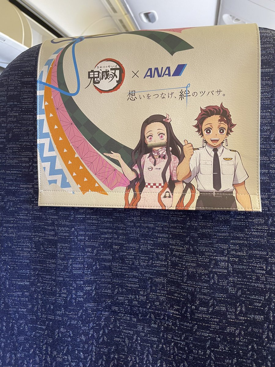 ikeikeJAPANESE's tweet photo. ラッキー！😊
鬼滅の刃ジェットに搭乗したよ😊
#鬼滅の刃
#ANA鬼滅の刃ジェット https://t.co/bzAPlTBrIg