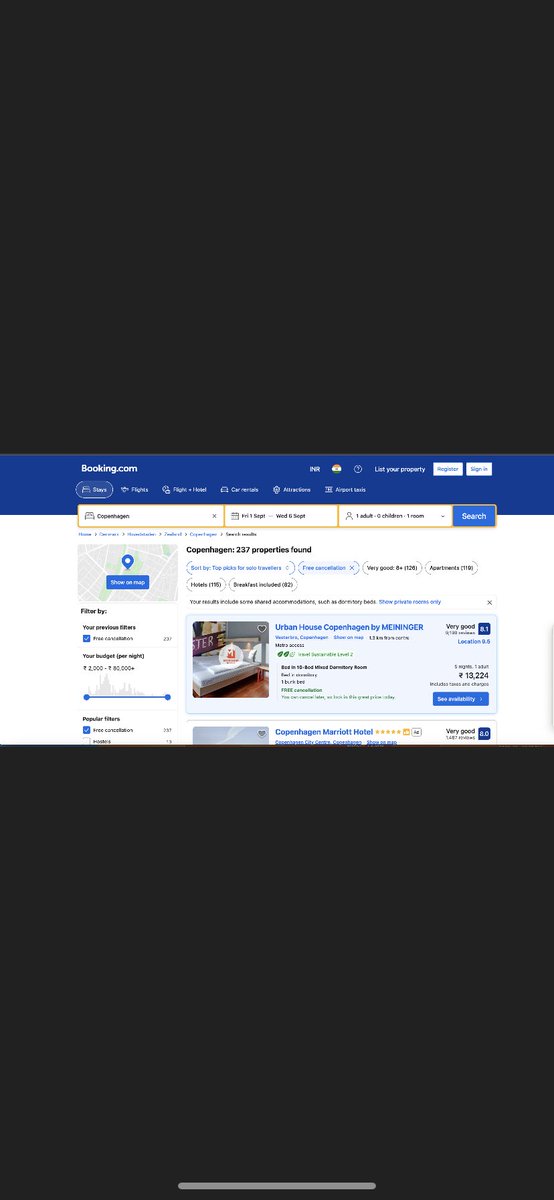 anushcd's tweet photo. @bookingcom Such a fraud website. They showed me this hostel under ‘Free cancellation’ and post giving the card details and reserving the room, they refuse to do so. Stop booking from this website which gives such a terrible customer experience. https://t.co/1K04GGFK6w