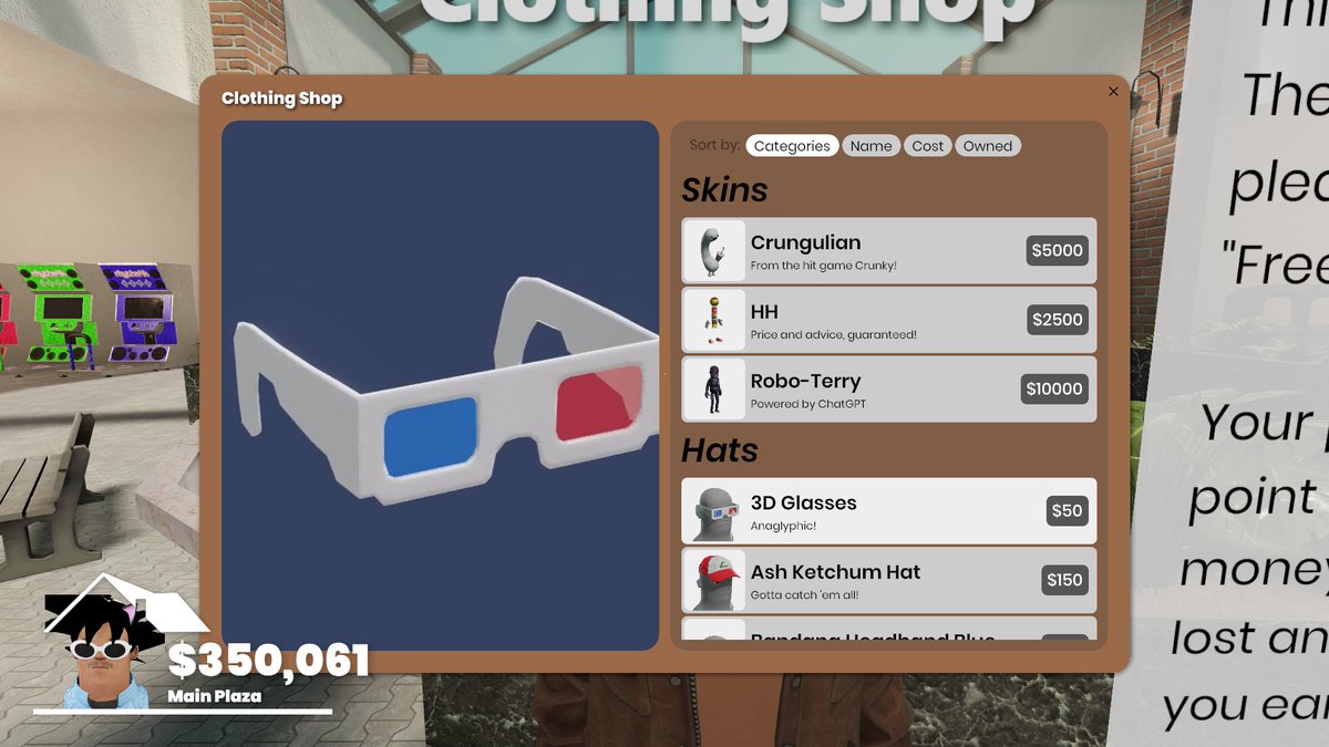 CarsonKompon's tweet image. Added a clothing shop to Home yesterday! You can now buy tons of custom clothing items provided by a bunch of creators :) #sbox