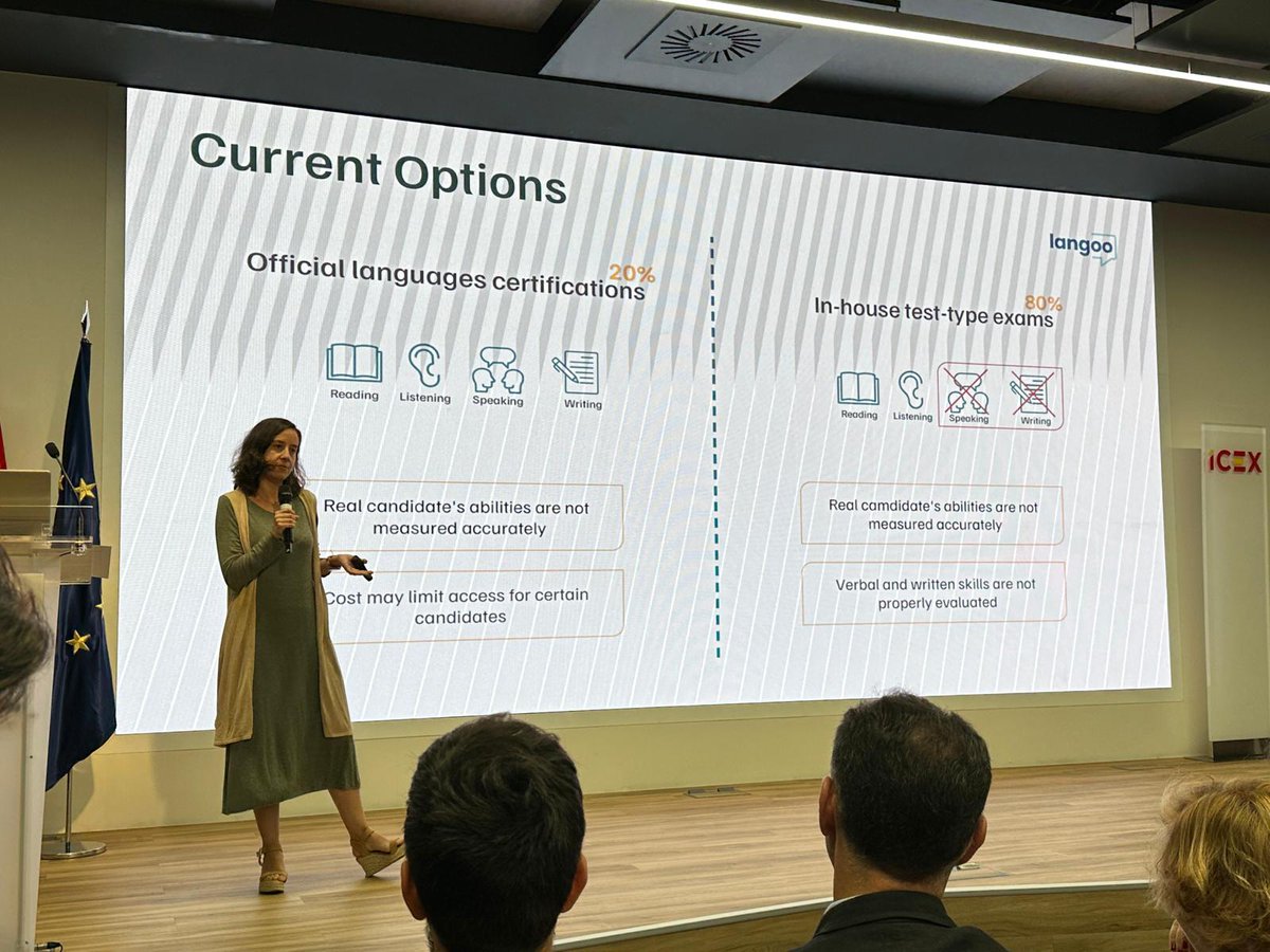 LANGOO_IO's tweet photo. Nuestra CEO @RaquelRichi_ presentando a #Langoo en la #DemoDay de @SEK_Lab #SEKLab de la mano de @felixlopez. Un placer compartir este día con las/os compañeras/os que han participado! https://t.co/QLdvIaoCEC