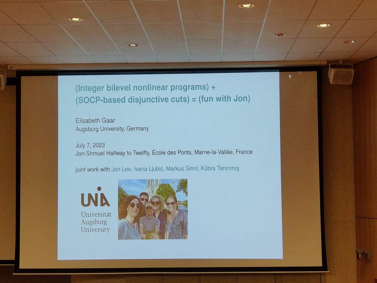 E. Gaar about fun with integer bilevel optimization and disjunctive cuts at the Jon-Shmuel Halfway to Twelfty Workshop