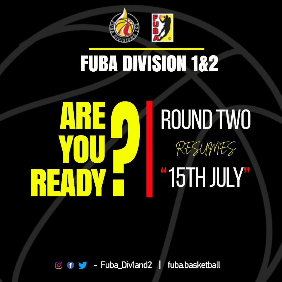 FUBA_DIV1AND2's tweet photo. Are you ready for Round two??
We are back on court a week from tomorrow.

#FubaDiv1and2 https://t.co/YZaTQfqPdD