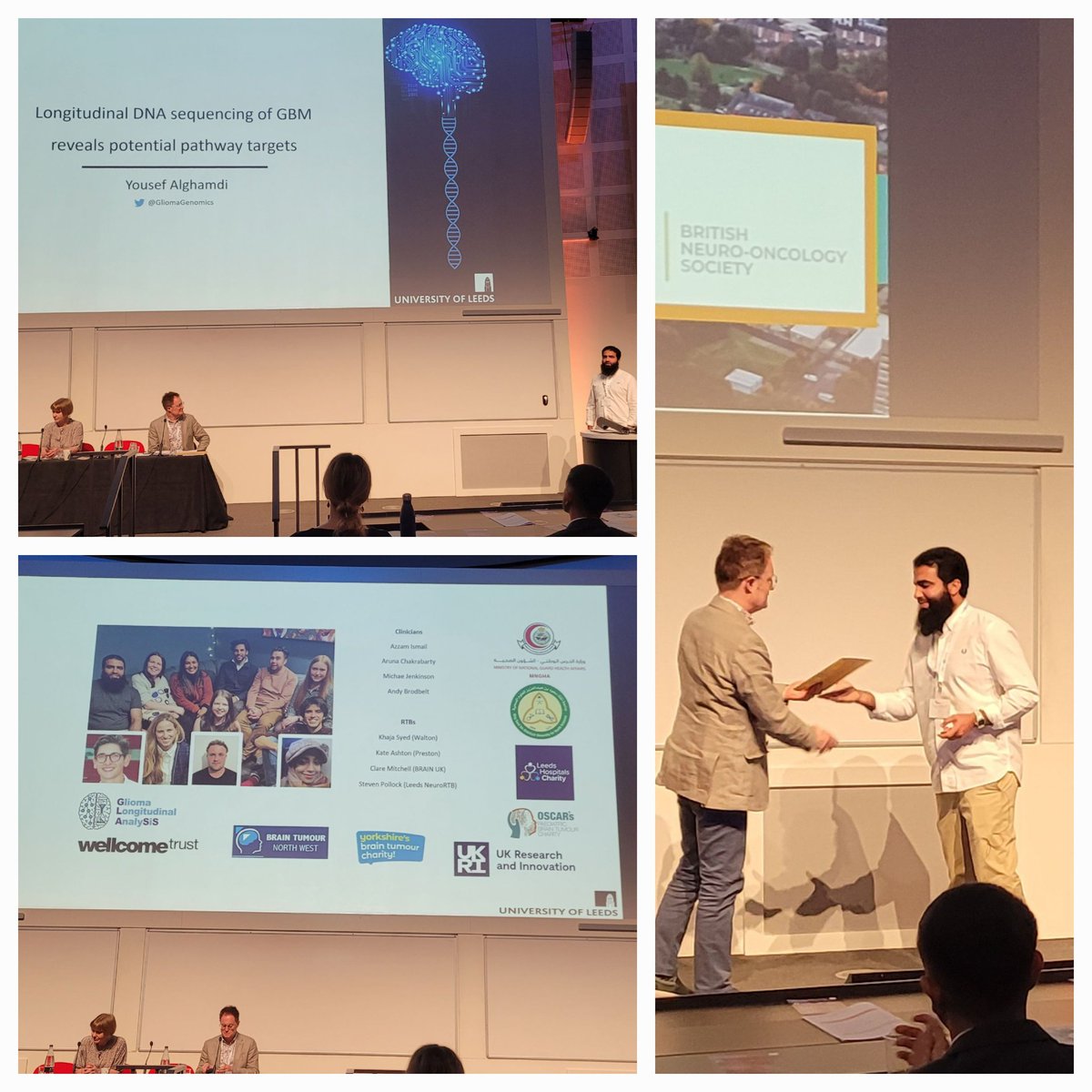 Glioma Genomics Research Group (@gliomagenomics) on Twitter photo Congratulations to our own Yousef Alghamdi for achieving a Top Scoring abstract at #BNOS2023 and giving a great oral presentation. GBM profiling thanks to #GLASS and <a href="/LeedsNeuroRTB/">Leeds Neuropathology Research Tissue Bank</a> <a href="/OscarsCharity/">OSCAR's PBTC</a> <a href="/YorkshireBTC/">Yorkshire's Brain Tumour Charity</a> Congratulations to our own Yousef Alghamdi for achieving a Top Scoring abstract at #BNOS2023 and giving a great oral presentation. GBM profiling thanks to #GLASS and <a href="/LeedsNeuroRTB/">Leeds Neuropathology Research Tissue Bank</a> <a href="/OscarsCharity/">OSCAR's PBTC</a> <a href="/YorkshireBTC/">Yorkshire's Brain Tumour Charity</a>