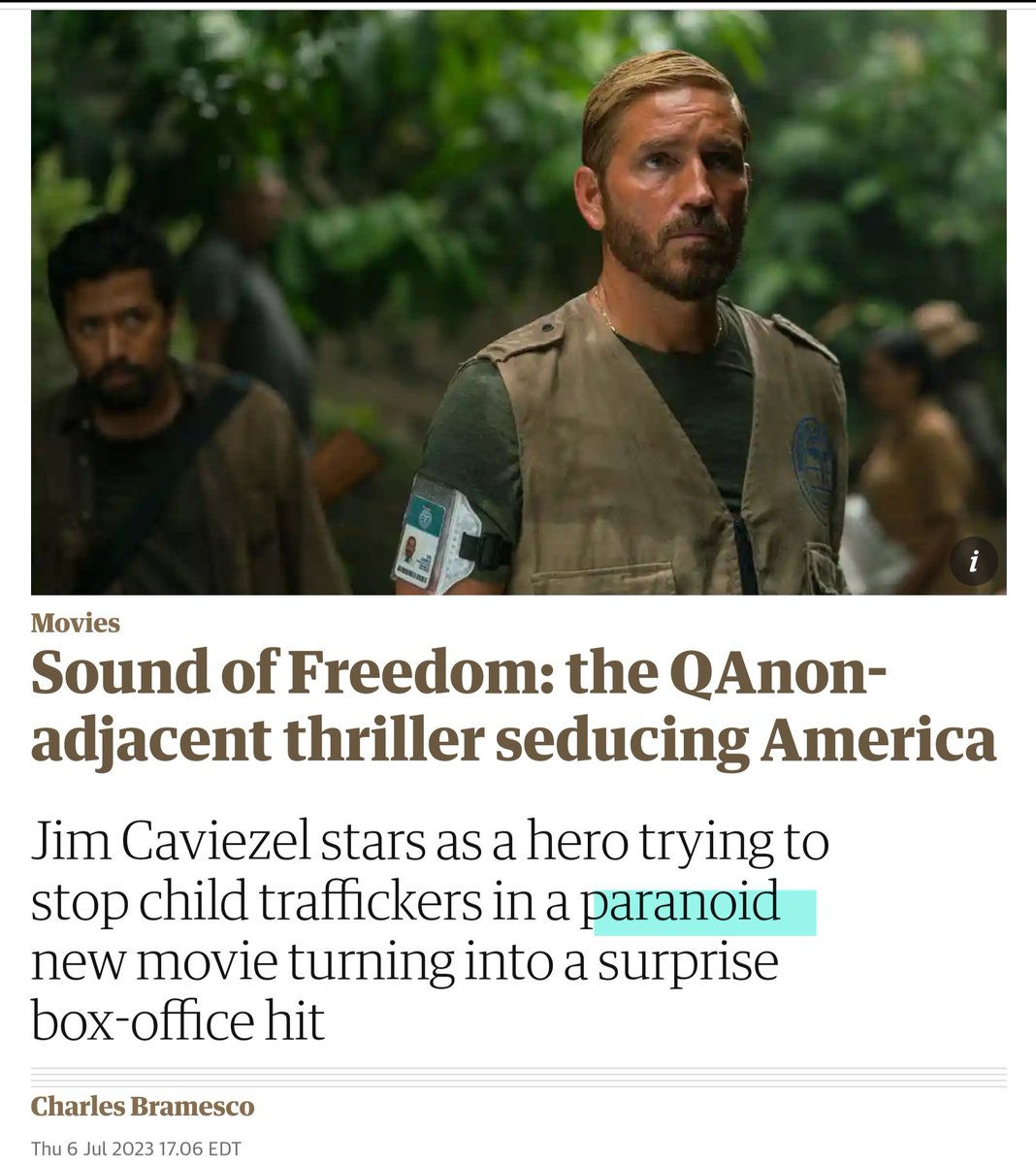 KatTheHammer1's tweet image. The audacity of this hack to call this movie "paranoid" 
A movie about saving children and exposing human trafficking is paranoid?! Unreal.

Tells me this movie is right over the target &amp;amp; some people aren't happy! Too bad!
Truth hurts.

#SoundOfFreedom