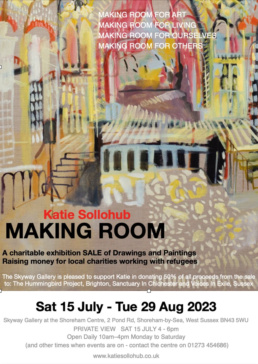 katiesollohub's tweet photo. MAKING ROOM: A charitable exhibition SALE of my Drawings and Paintings - https://t.co/jxizvspmkT MAKING ROOM FOR ART, MAKING ROOM FOR LIVING, MAKING ROOM FOR OURSELVES, MAKING ROOM FOR OTHERS - Please join me for the opening party on Saturday 15 July 4-6pm and help raise money https://t.co/7rnlrqQK0D