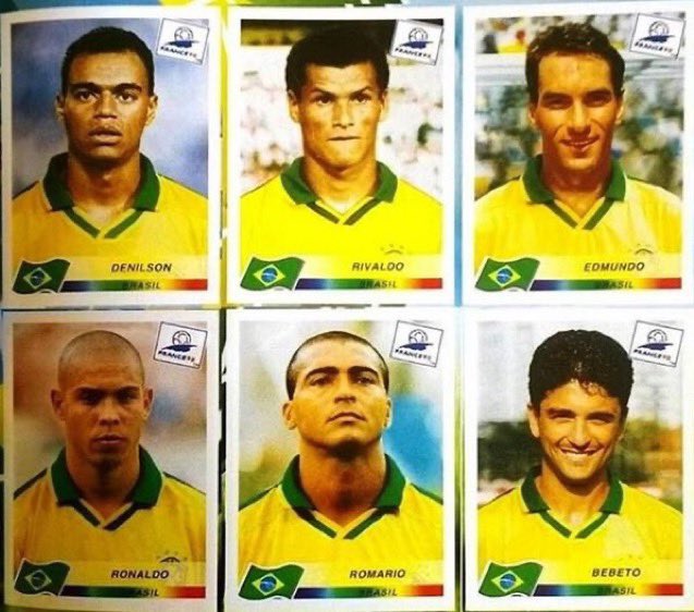SÓ LENDAS!

E essa página do álbum da Copa de 1998?

Grandes nomes do futebol arte brasileiro 👏👏

📸 <a href="/futnostalgico/">Futebol Nostálgico!</a>