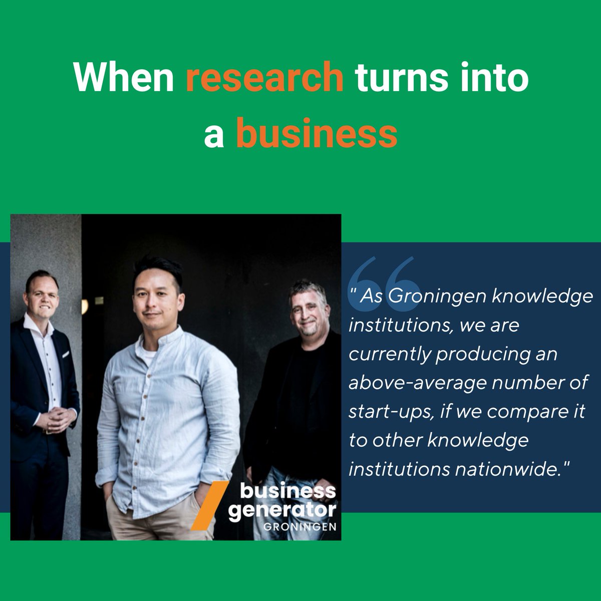 🚀 Calling all researchers! Ready to make a real-world impact? 
Unlock your research potential, turn it into a game-changing start-up with the invaluable support of Stichting Business Generator Groningen. 💡📈#ResearchToMarket
rug.nl/about-ug/lates…