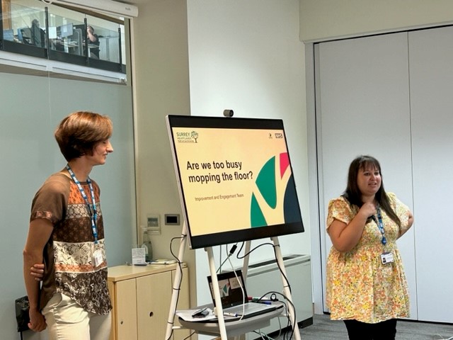 Wthomas126's tweet photo. A great morning on our first cohort of #GrowingSystemLeaders From mopping floors to sharpening axes and hearing inspiring stories of transformation and improvement. @SurreyHeartland @BarbaraBabs41 @JaneLovatt2 https://t.co/96rStiozGc