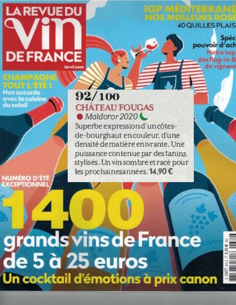 jybechet's tweet photo. Château Fougas Maldoror

Score 92

La Revue des Vins de France

Pour voir tous les commentaires de Presse du Maldoror 2020
---> https://t.co/GE9Y0V2DxE https://t.co/qHWP1wiPDh