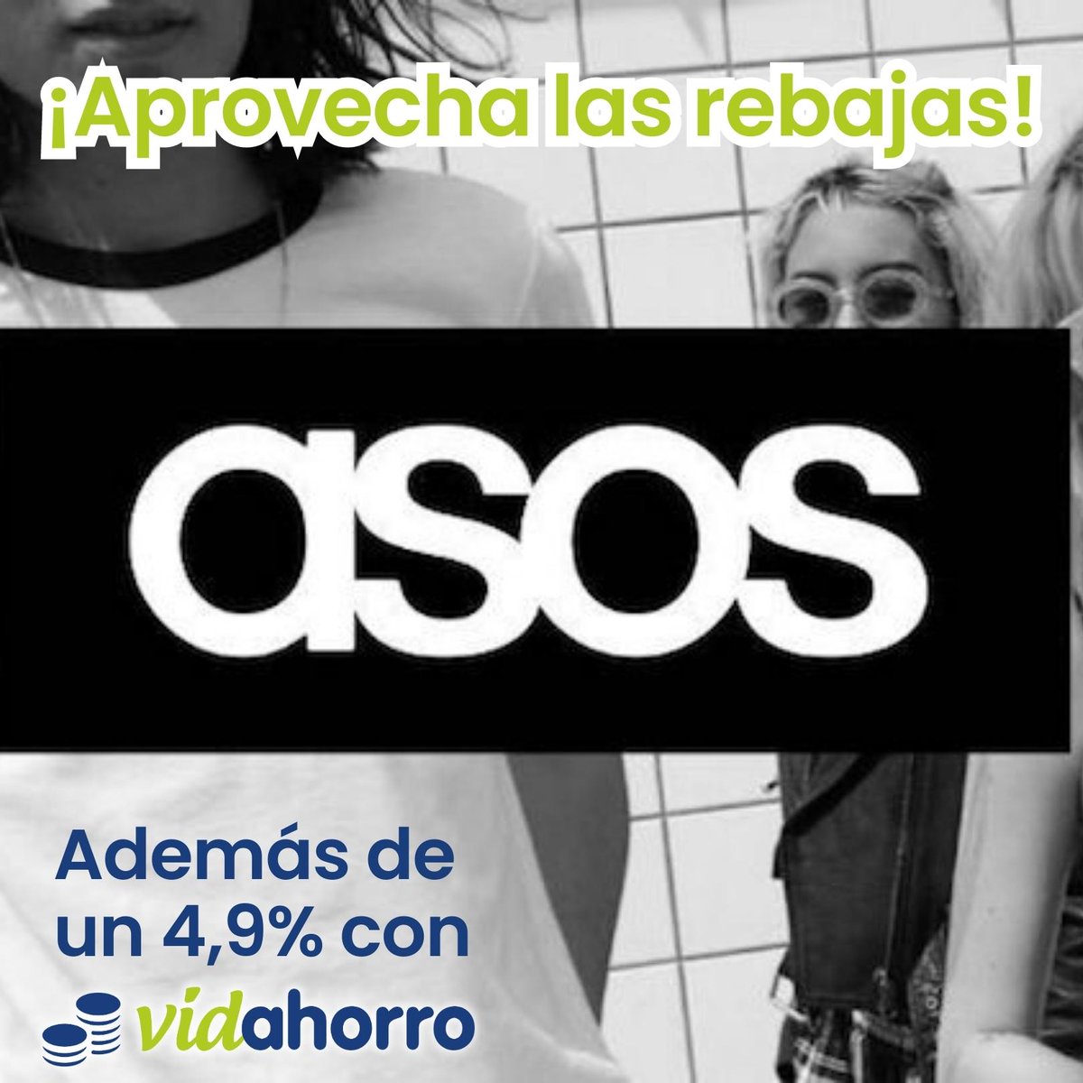 🏷️ ¡Aprovecha la época de rebajas en ASOS!

🌟 Y disfruta de otro 4,9% de ahorro, is comprar a través de Vidahorro.

📲 Compra en tus tiendas preferidas, mientras ahorras.

👉 Google Play: bit.ly/3YSEyiL
👉 Apple Store: apple.co/3EuFCBl

#Vidahorro #Ahorro #App