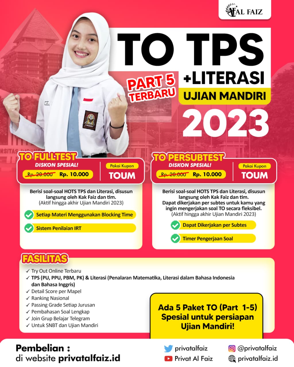 Privat al faiz on twitter buat kalian yang ikut ujian mandiri dan