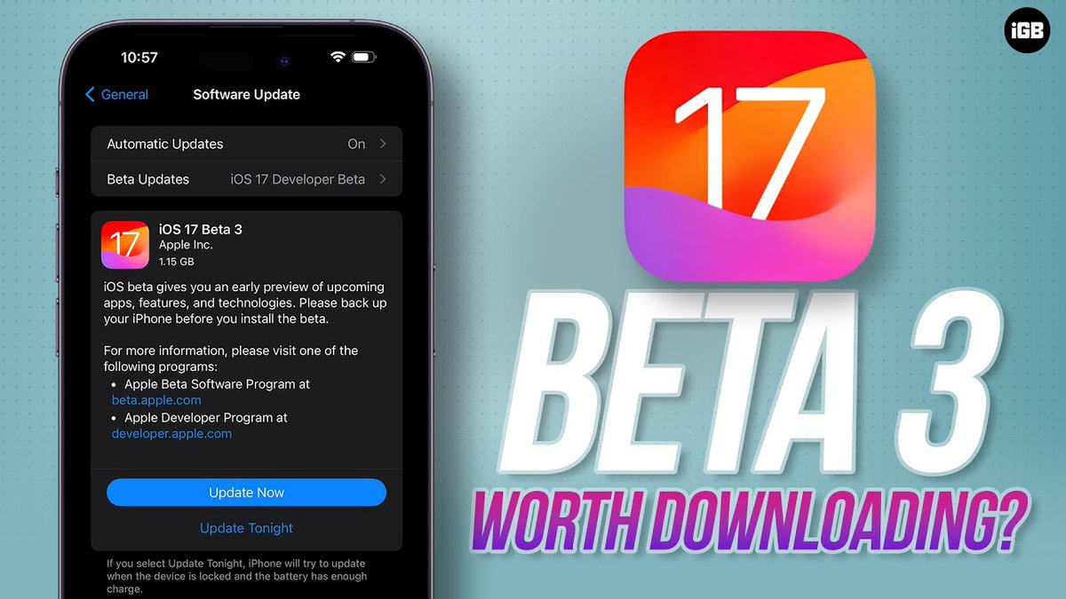 igeeksblog's tweet photo. iOS 17 Beta 3 is Out. Here is everything new in the update, and we would expect iOS 17 public beta soon.
More details are in the video 👇
Watch Now: https://t.co/ivU1qVlzVC
#iOS17 #iOS17Beta3 https://t.co/tSsRgkWdsP