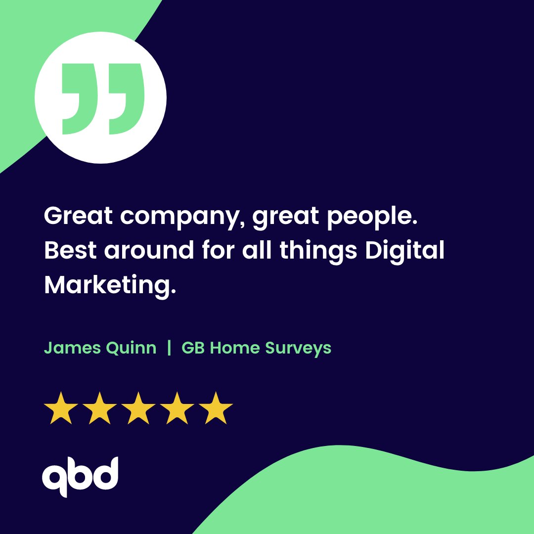 We're your partner in digital growth.

Whether you're looking for a new website, or want to explore different lead generation options to help grow your business, QBD can help.

Here's one of our many five star Google reviews!
#customerreview #testimonial #digitalmarketing #qbd