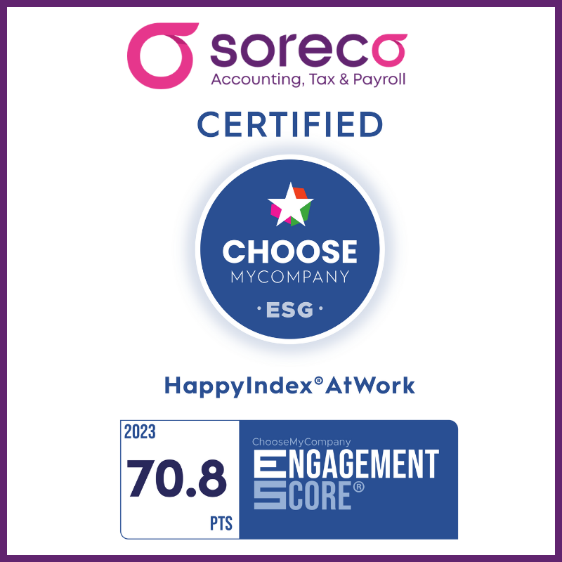 SORECOAUDIT's tweet photo. SORECO obtient le label #HappyIndexAtWork 2023 avec une note globale de 70.8/100 ! 👏 
Ce label de @choosemycompany classifie les sociétés où il fait bon travailler en fonction des réponses anonymes de leurs salariés. Merci à nos collaborateurs pour leur participation ! 🙌 https://t.co/RJ1uss5tSp