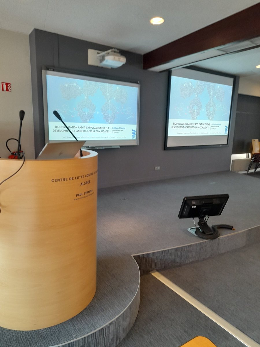 Wagner/Chaubet group - BFC (@bfc_umr7199) on Twitter photo Morning talk at #CentrePaulStrauss #ICANS presenting our team's recent achievements in the field of bioconjugation and ADC. Thanks <a href="/AlxDetappe/">Alex Detappe</a> for the invite and the fruitful discussions (and the pains au chocolat)! Morning talk at #CentrePaulStrauss #ICANS presenting our team's recent achievements in the field of bioconjugation and ADC. Thanks <a href="/AlxDetappe/">Alex Detappe</a> for the invite and the fruitful discussions (and the pains au chocolat)!