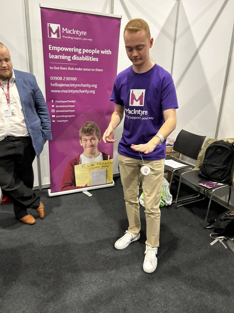 WarringtonGrCo's tweet photo. Team @meetmacintyre at the Autism show. Met lots of wonderful people and discovered Rory and Dom have phenomenal promotional and customer interaction skills. ππ»The yo-yoβs proved popular all gone by lunchtime. π€£ #autismshow #MacIntyremerch https://t.co/kAL1goTr54