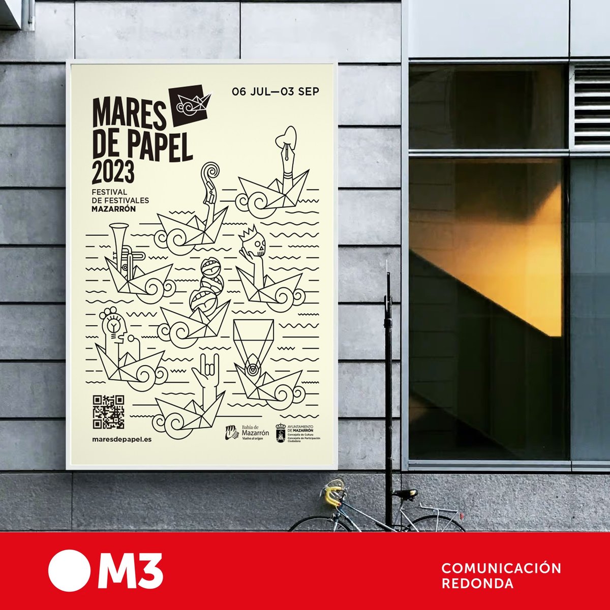 M3Publicidad's tweet photo. 🆕NEW WORK  🆕

🔴M3 ha sido la agencia encargada de realizar la nueva identidad gráfica del festival #MaresdePapel

✍️Os mostramos un adelanto del trabajo que hemos realizado para el @AytoMazarron 

📲968 90 04 53
🔗https://t.co/ZaZ6QieRFD
📩contacto@m3publicidad.es https://t.co/114SsL7ehN