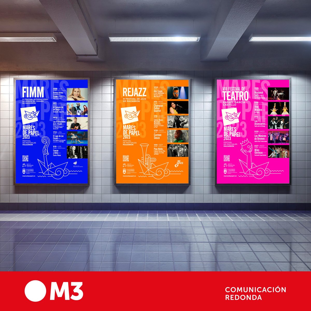 M3Publicidad's tweet photo. 🆕NEW WORK  🆕

🔴M3 ha sido la agencia encargada de realizar la nueva identidad gráfica del festival #MaresdePapel

✍️Os mostramos un adelanto del trabajo que hemos realizado para el @AytoMazarron 

📲968 90 04 53
🔗https://t.co/ZaZ6QieRFD
📩contacto@m3publicidad.es https://t.co/114SsL7ehN