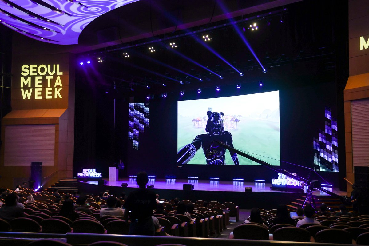 ASychov's tweet image. It was my pleasure to present my view of the future of #Metaverse and #SocialVR at @SeoulMetaWeek live from @SomniumSpace. 

I have to say that the audience was great! I have got amazing questions from people who truly understood the subject of Metaverse. Thank you! 🙌