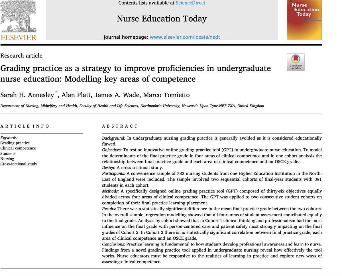 NUAdultNursing @adult_nu (@adult_nu) on Twitter photo Recent publication on grading practice in undergraduate nursing <a href="/marco_tomietto/">Marco Tomietto</a> <a href="/JamesWade1807/">James Wade.</a> <a href="/Sim2AP/">Dr Alan Platt</a> and <a href="/Annesley_SH/">Sarah Annesley</a> available online: doi.org/10.1016/j.nedt… Recent publication on grading practice in undergraduate nursing <a href="/marco_tomietto/">Marco Tomietto</a> <a href="/JamesWade1807/">James Wade.</a> <a href="/Sim2AP/">Dr Alan Platt</a> and <a href="/Annesley_SH/">Sarah Annesley</a> available online: doi.org/10.1016/j.nedt…