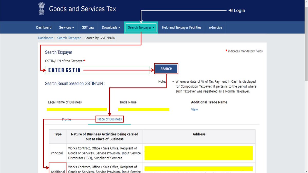 CANileshMahajan's tweet photo. 𝗚𝗦𝗧 𝗣𝗼𝗿𝘁𝗮𝗹 𝗨𝗽𝗱𝗮𝘁𝗲

The #GST portal has introduced a feature that allows you to verify the details of the 𝙖𝙙𝙙𝙞𝙩𝙞𝙤𝙣𝙖𝙡 𝙥𝙡𝙖𝙘𝙚𝙨 𝙤𝙛 𝙗𝙪𝙨𝙞𝙣𝙚𝙨𝙨 registered under a particular GSTIN.

Please refer attached image.
@GSTinSHORT 

#GSTPortalUpdates https://t.co/5Y2jyK91eE