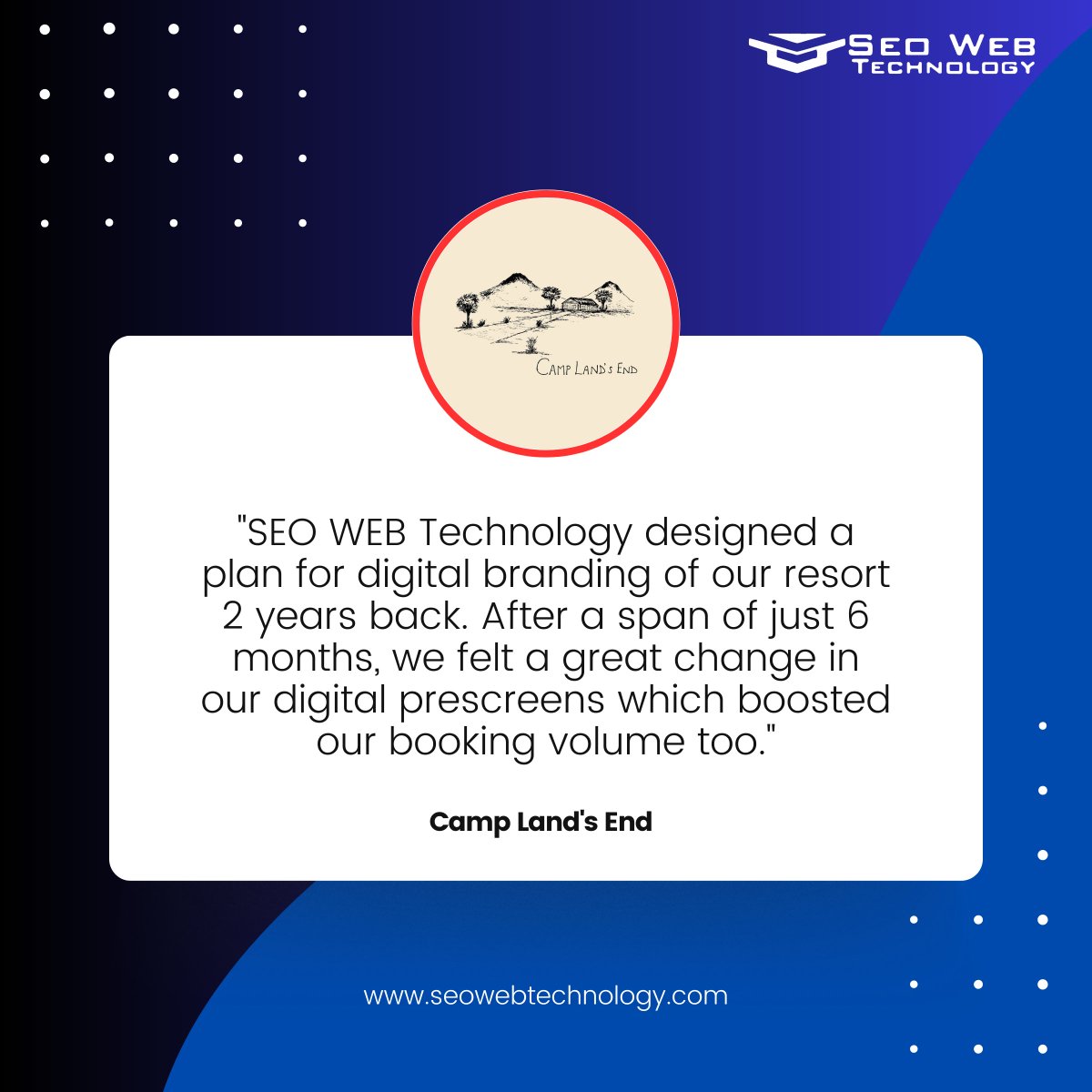 seoindiatech's tweet photo. Client Testimonial

✅✅SEO WEB Technology designed a plan for the digital branding of our resort 2 years back. After a span of just 6 months, we felt a great change in our digital prescreens which boosted our booking volume too.✅✅

#WebsiteDesign #WebDevelopment https://t.co/JkchCPkoGR