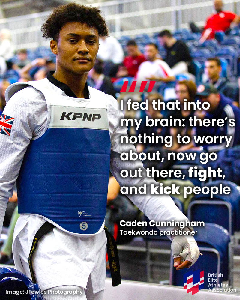 The sparring mindset ⚔️ Read more from @CadenCunn1ngham: bit.ly/3D4IymS #BEAAWithYou | @GBTaekwondo