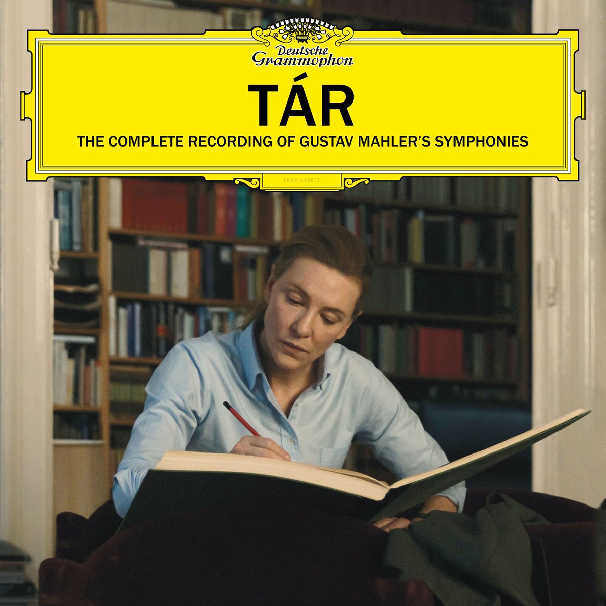 cakeblanchett_'s tweet photo. In TÁR universe, today (Gustav Mahler’s 163rd birthday) would have been the release date of the boxset of all of Mahler’s symphonies that Lydia Tár conducted and recorded with a single orchestra https://t.co/rmErWuKNwb