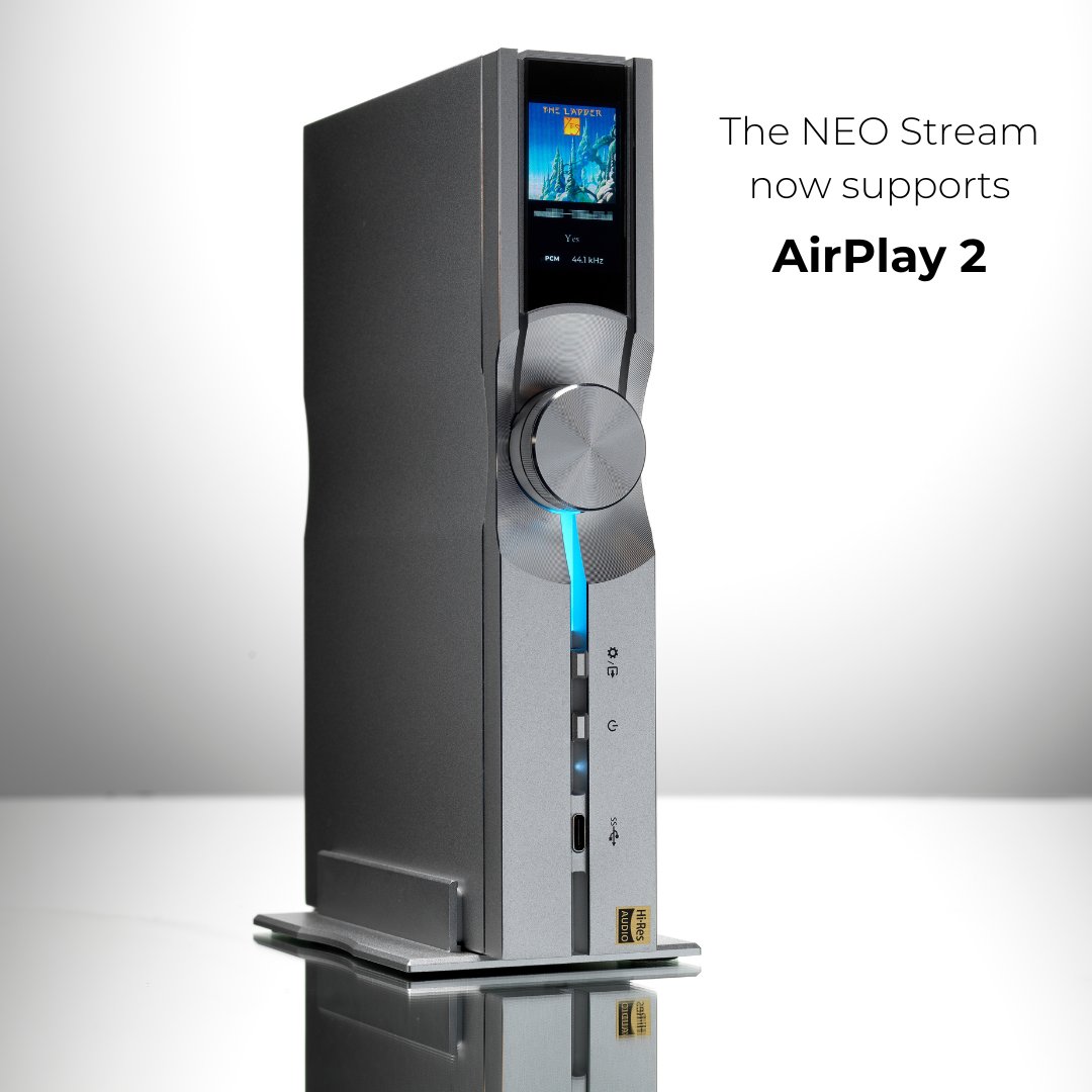 ifiaudio's tweet photo. PSA: The NEO Stream now supports Apple AirPlay2! π
Update your software to V2.16.6 to use ππΌ
Reply with a π₯³ if you've been waiting for this!
#airplay2 #streamer #apple #networkstreamer #dac #highendaudio #audiophile https://t.co/DCqAwljnsA