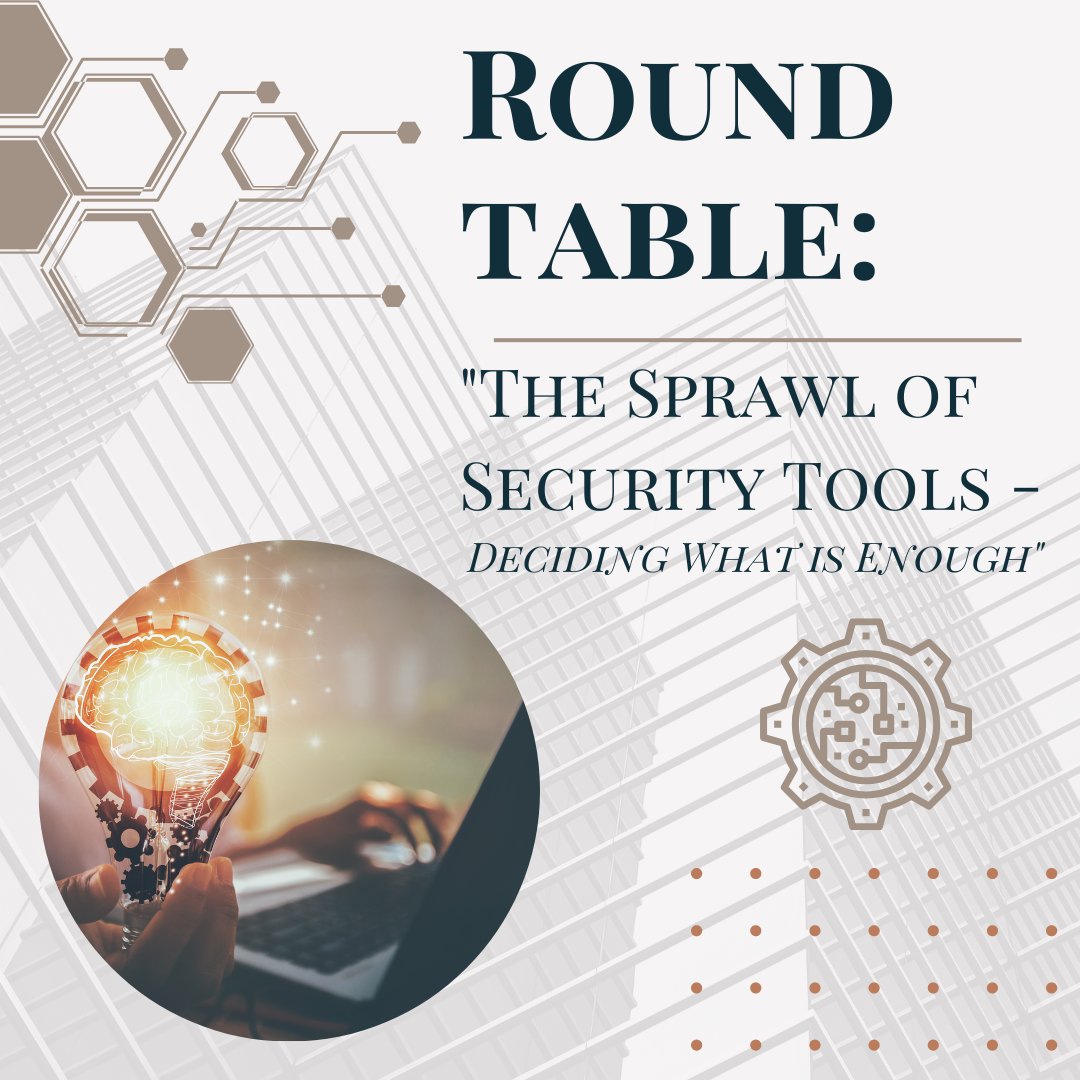 NTSC_CISO's tweet photo. We proudly announce session four of our National CISO Policy Conference, a roundtable discussion: " The Sprawl of Security Tools - Deciding What is Enough".

Learn more and register here, https://t.co/EMdbNK9lIw https://t.co/TZs4qT9o2z