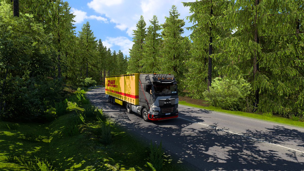 Forest and fresh air. Oh yeah! 

#MAN #MANTG3TGX #ETS2 #Trucking #EuroTruckSimulator2 #BestCommunityEver 
#Electric #Truck #Fullelectric #Krone

@SCSsoftware @MANtruckandbus
