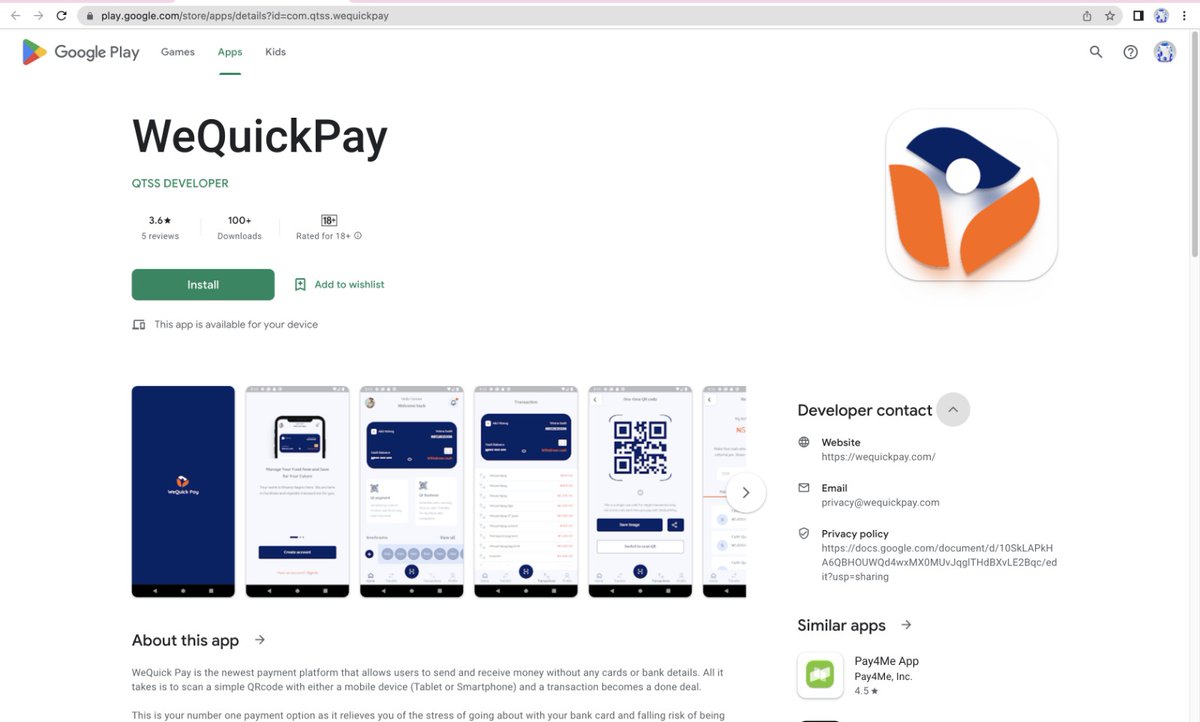 WeQuickPay tweet media