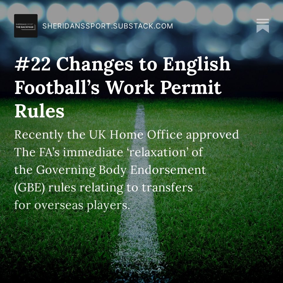 It’s number 22! 

In this BackPage piece, we take a closer look at the new rules and consider what impact they may have on the football recruitment landscape.

⚽️⚽️⚽️