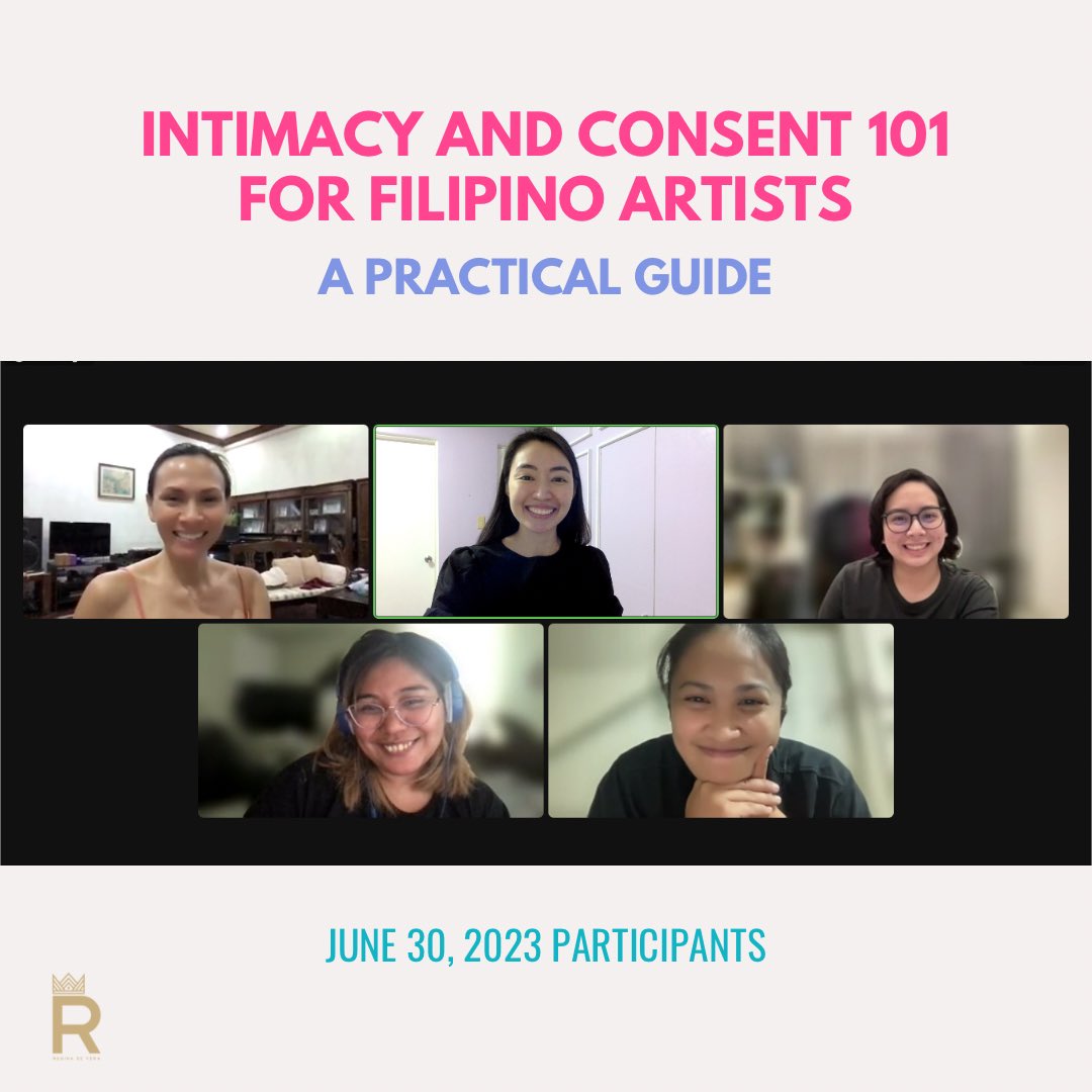 msreginadevera's tweet photo. I'd like to honor the wonderful people who showed up to my webinar last June 30, 2023.

Looking forward to continue growing a community of consent-forward and ethically-minded artists.

#empoweringthefilipinoartist #intimacy #consentmatters #consentculture #consentforwardartists https://t.co/5HhO01pZxJ