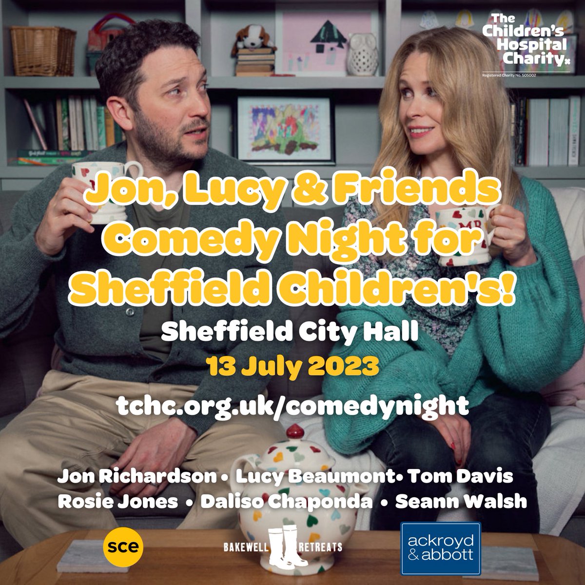 Less than a week until this incredible comedy night in aid of @SheffChildrens featuring amazing comedians, guest stars and my sporting reputation on the line! Tickets still available here: sheffieldcityhall.co.uk/event/Jon-Lucy… @dalisochaponda @LucyABeaumont @BigTomD @seannwalsh @josierones