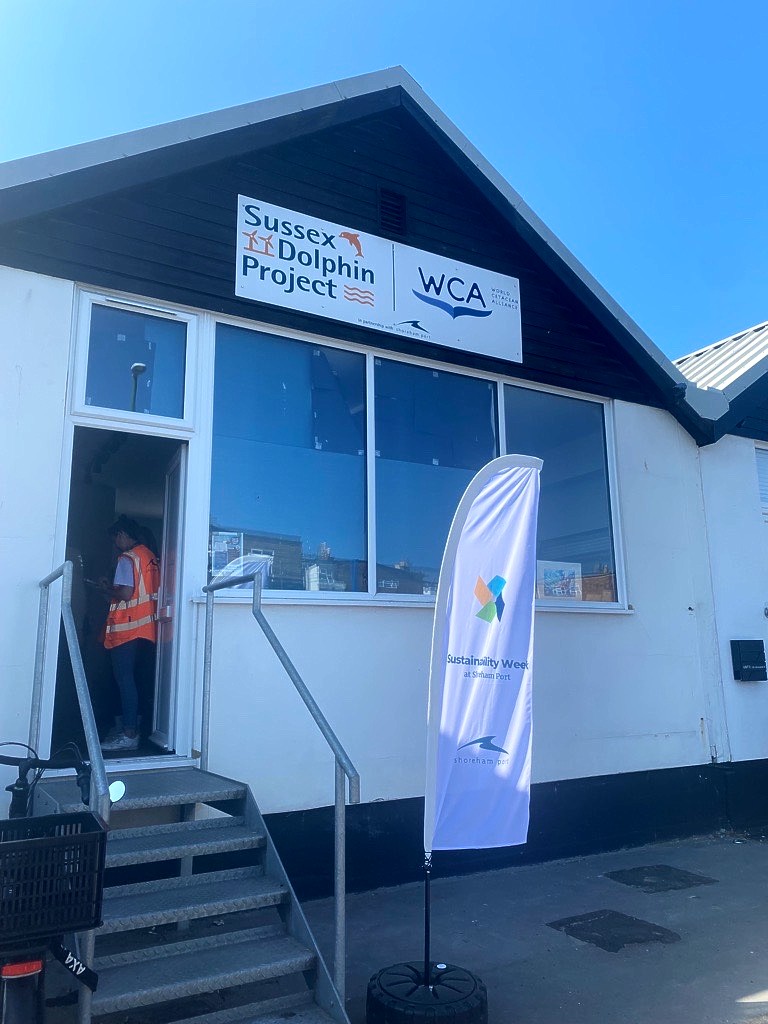 shoreham_port's tweet photo. Thank you to @SussexDolphin for graciously hosting several Sustainability Week events! Research, awareness &amp; education underpin the charity’s commitment to protecting local marine life and habitats. #SWSP23

Learn how you can support their vital work 👉 https://t.co/0Qqd3lZAdn https://t.co/Jfe3HdG3lZ