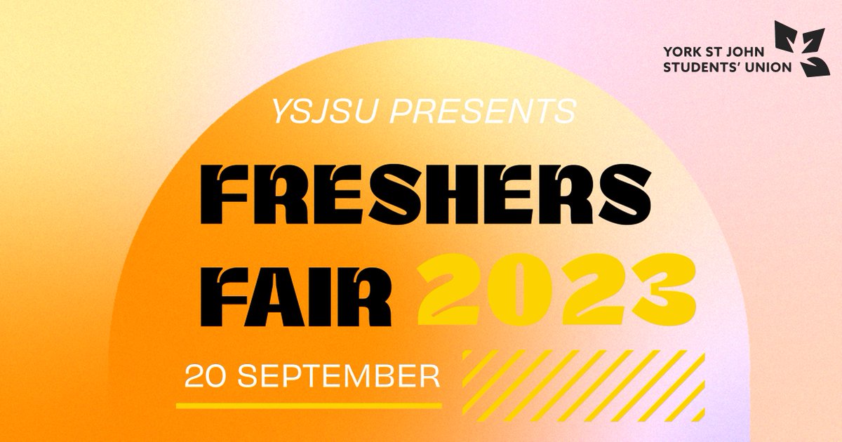 FRESHERS FAIR 2023🤩

🔈 We are now taking bookings for our Freshers Fair 2023!

📆 Wednesday 20th September
⌚ 10am - 3pm
📍 YSJ Campus 

For more info on how you can reserve a stall⬇️

ysjsu.com/news/article/f…